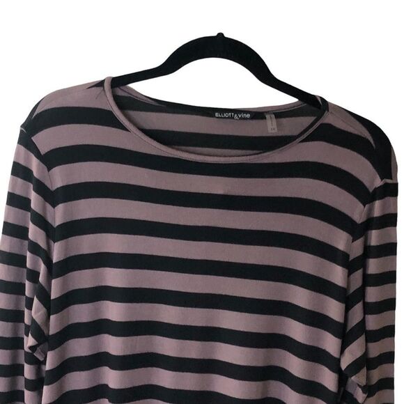 Striped Black and Pink Dress - Picture 2 of 9